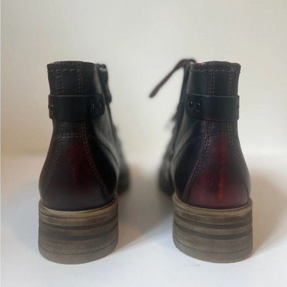 V Italia Red/Black Metallic combat boots 37 - Picture 4 of 9